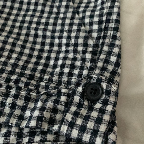 Gap Aubrey Gingham Cotton/Linen Shorts - Picture 2 of 7